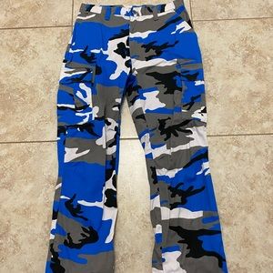 Blue camo pants